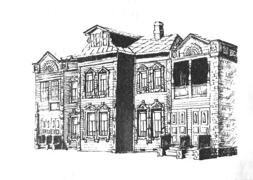 Рис. С. К. Мальцева для книги А. И. Сазонова «Такой город в России один», 1993 г.